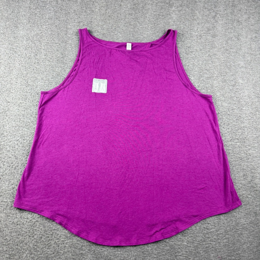 Under Armour Women's XL Purple Allseasongear Knot Me Or Not Open Back Tank Top